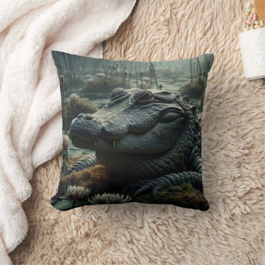 ワニインスパイア枕 クッション (ブランケット)
