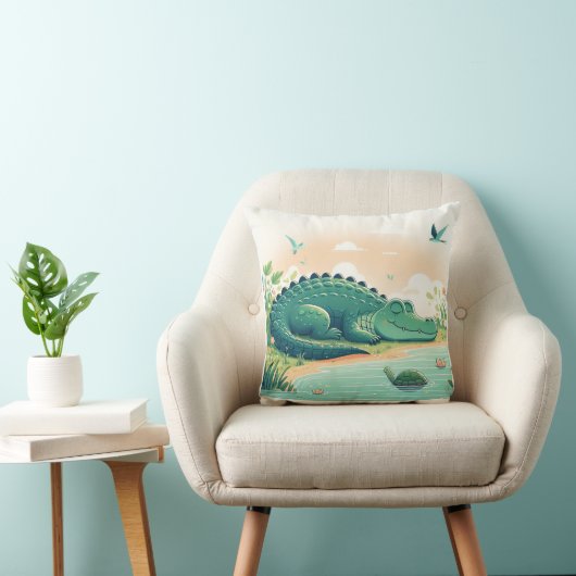 ワニインスパイア枕 クッション (椅子)