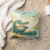 ワニインスパイア枕 クッション (ブランケット)