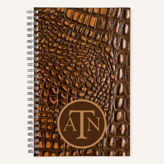 ワニエレガントゲータースキンモノグラム ノートブック (正面)