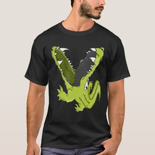 ワニカッコいいゲーターワニ Tシャツ (正面)