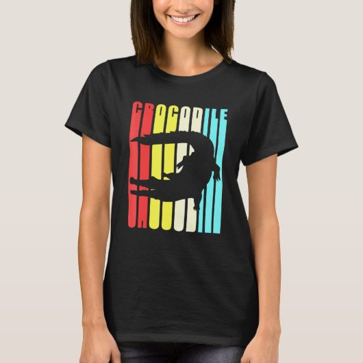 ワニカラフルゲーターワニの子供 Tシャツ (正面)