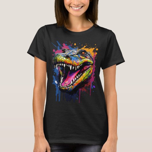 ワニカラフルル Tシャツ (正面)