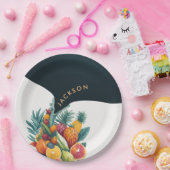 ワニクールゲータークロコダイル熱帯誕生日パーティー ペーパープレート (パーティー)