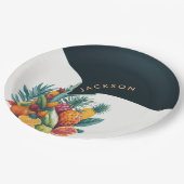 ワニクールゲータークロコダイル熱帯誕生日パーティー ペーパープレート (アングル)