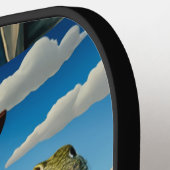 ワニクールゲーターハイキング抽象芸術 ピックルボールラケット (左詳細)