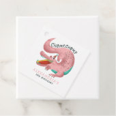 ワニテーマ誕生日パーティーピンク フェイバータグ (インサイチュ)