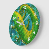 ワニパターン(の模様が)あるル ラージ壁時計 (傾斜)