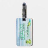 ワニパーソナライズされたゲーターセキュリティラゲージタグ ラゲッジタグ (裏面縦)