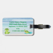 ワニパーソナライズされたゲーターセキュリティラゲージタグ ラゲッジタグ (裏面横)