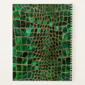 ワニフェイクルテクスマラカイトと金ゴールド プランナー手帳 (裏面)