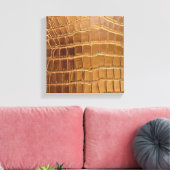 ワニフェイクレザー動物の皮膚パターン キャンバスプリント (インサイチュ (リビング))