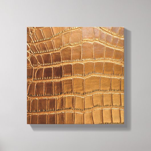 ワニフェイクレザー動物の皮膚パターン キャンバスプリント (正面)