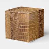 ワニフェイクレザー動物の皮膚パターン フェイバーボックス (正面サイド)