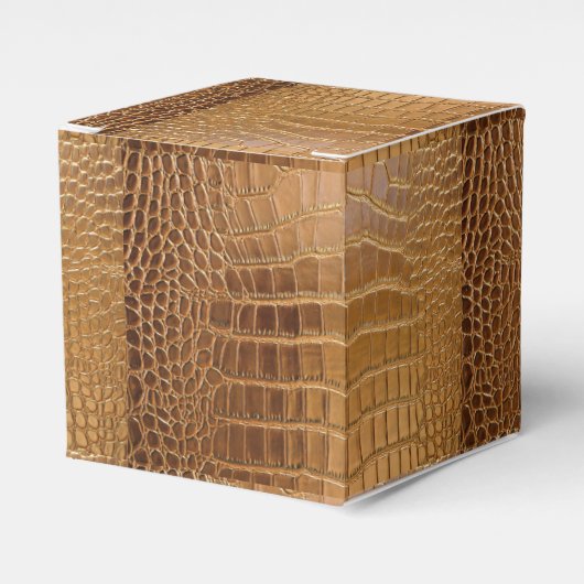 ワニフェイクレザー動物の皮膚パターン フェイバーボックス (正面サイド)