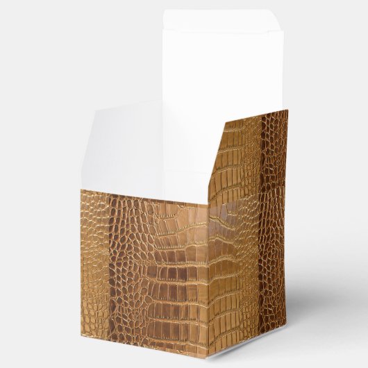 ワニフェイクレザー動物の皮膚パターン フェイバーボックス (オープン)