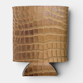 ワニフェイクレザー動物の皮膚パターン 缶クーラー (正面)