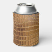 ワニフェイクレザー動物の皮膚パターン 缶クーラー (缶裏面)