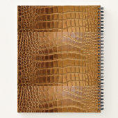 ワニフェイク革獣の皮の模様 ノートブック (裏面)