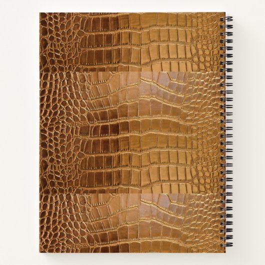 ワニフェイク革獣の皮の模様 ノートブック (裏面)