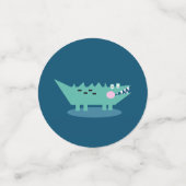 ワニモダンルサファリ動物園誕生日 コンフェッティ (スモール正面)