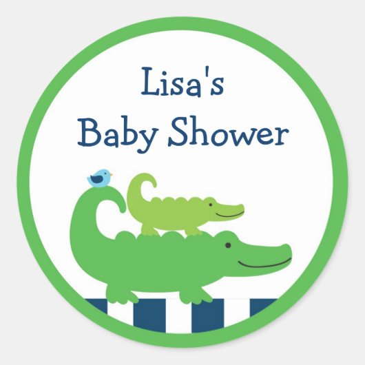 ワニモダン名門私立校風のゲータ ラウンドシール (正面)