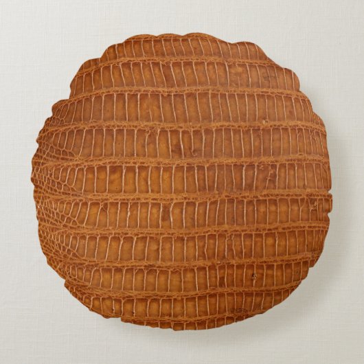 ワニワニワニワニ革テクスチャ閉鎖 ラウンドクッション (正面)