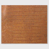 ワニワニワニワニ革テクスチャ閉鎖 ラッピングペーパー (フラット)