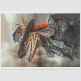 ワニ付きステームパンクレザー付きデコペ 薄葉紙