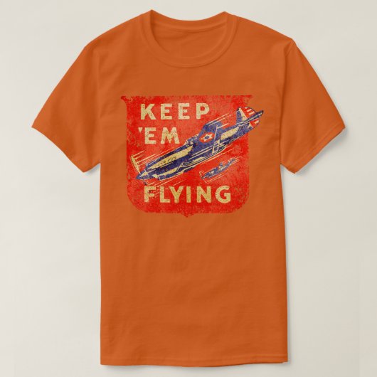 ワニ保スEM飛んでいる第2次世界大戦 Tシャツ (デザイン正面)