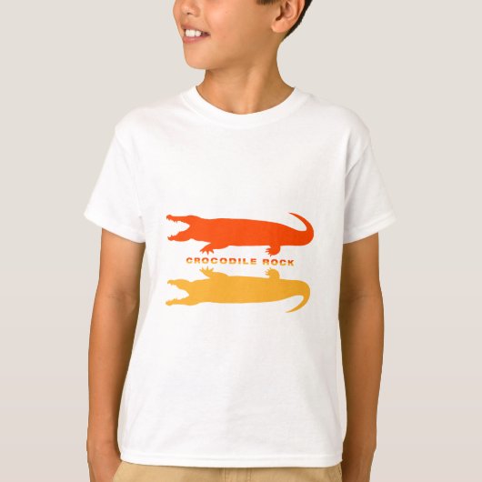 ワニ反射(オレンジ) Tシャツ (正面)