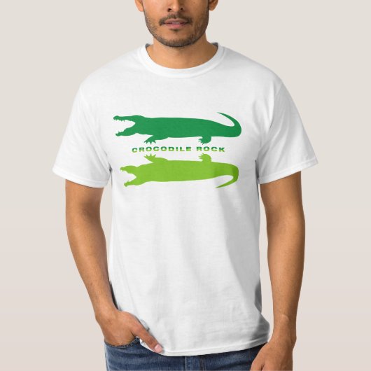 ワニ反射(緑) Tシャツ (正面)