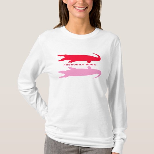 ワニ反射(赤) Tシャツ (正面)