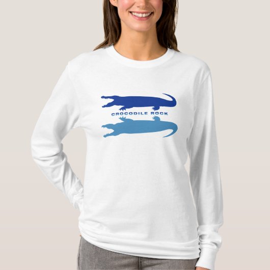 ワニ反射(青) Tシャツ (正面)