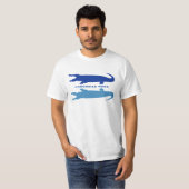 ワニ反射(青) Tシャツ (正面フル)