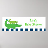 ワニ名門私立校風のゲータパーソナライズされたバナー記号 ポスター (正面)