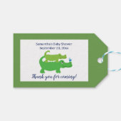 ワニ名門私立校風のゲーターギフトラベル誕生日又はシャワー ギフトタグ (正面(横))