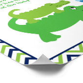 ワニ名門私立校風のゲーターベイビーシャワーベビーゲーム ポスター (角)