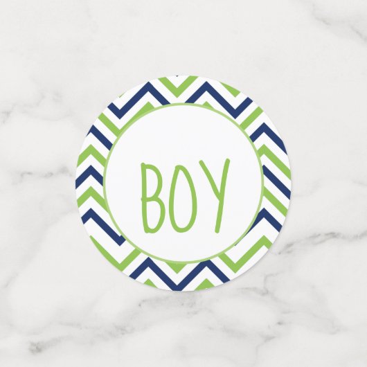 ワニ名門私立校風のゲーターベイビーシャワー紙吹雪装飾 コンフェッティ (スモール正面)