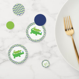 ワニ名門私立校風のゲーターベイビーシャワー紙吹雪装飾 コンフェッティ