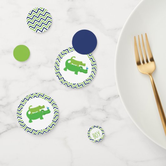 ワニ名門私立校風のゲーターベイビーシャワー紙吹雪装飾 コンフェッティ (グループ)