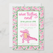 ワニ名門私立校風のゲーターワイン試飲 招待状 (正面)