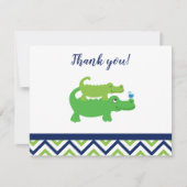 ワニ名門私立校風のゲーターワニありがとう 招待状 (正面)