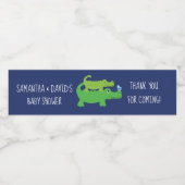 ワニ名門私立校風のゲータ男の赤ちゃんウォーターボトルラベル ペットボトルラベル (シングルラベル)