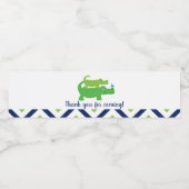 ワニ名門私立校風のゲータ男の赤ちゃんウォーターボトルラベル ペットボトルラベル (シングルラベル)