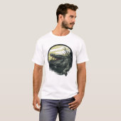 ワニ図解入りの、写真付きのゲータTシャツ Tシャツ (正面フル)