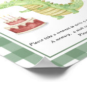 ワニ時間カプセル1歳男女兼用誕生日 ポスター (角)