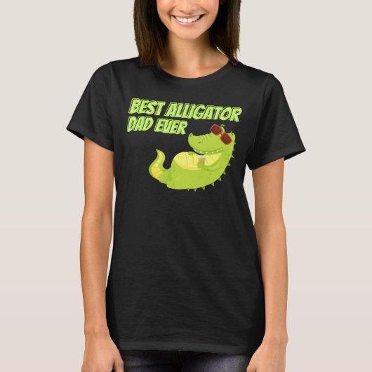 ワニ最高のゲータパパエバーアニマルワイルドアクティブ Tシャツ (正面)