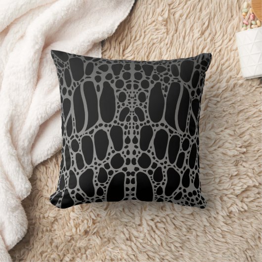 ワニ模様 クッション (ブランケット)