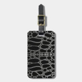 ワニ模様 ラゲッジタグ (正面縦)